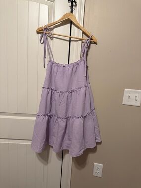 HYFVE Lavender Tie-Strap Mini Dress